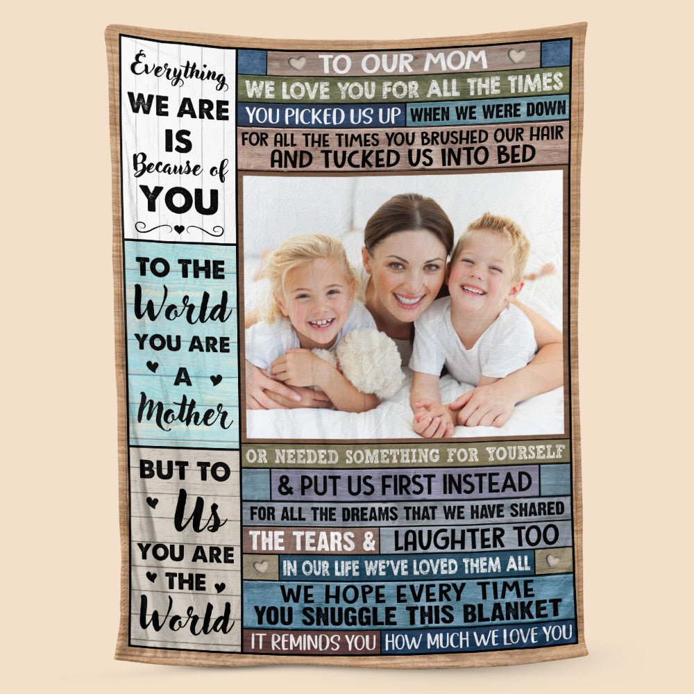 To My/Our Mom - Personalized Blanket - Best Gift For Mother, For Grandma - Giftago