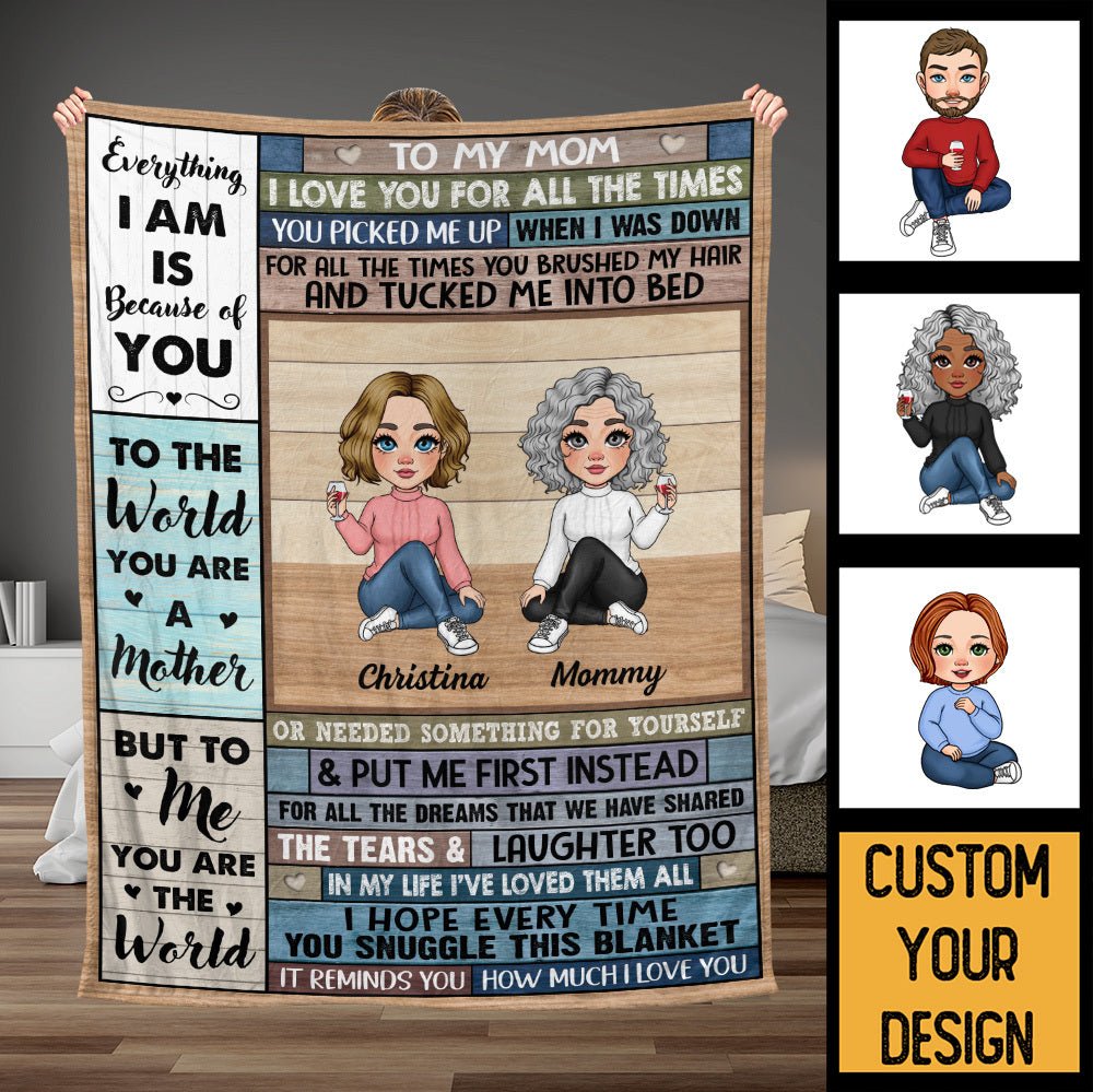 To My/Our Mom - Personalized Blanket - Best Gift For Mother, For Grandma - Giftago
