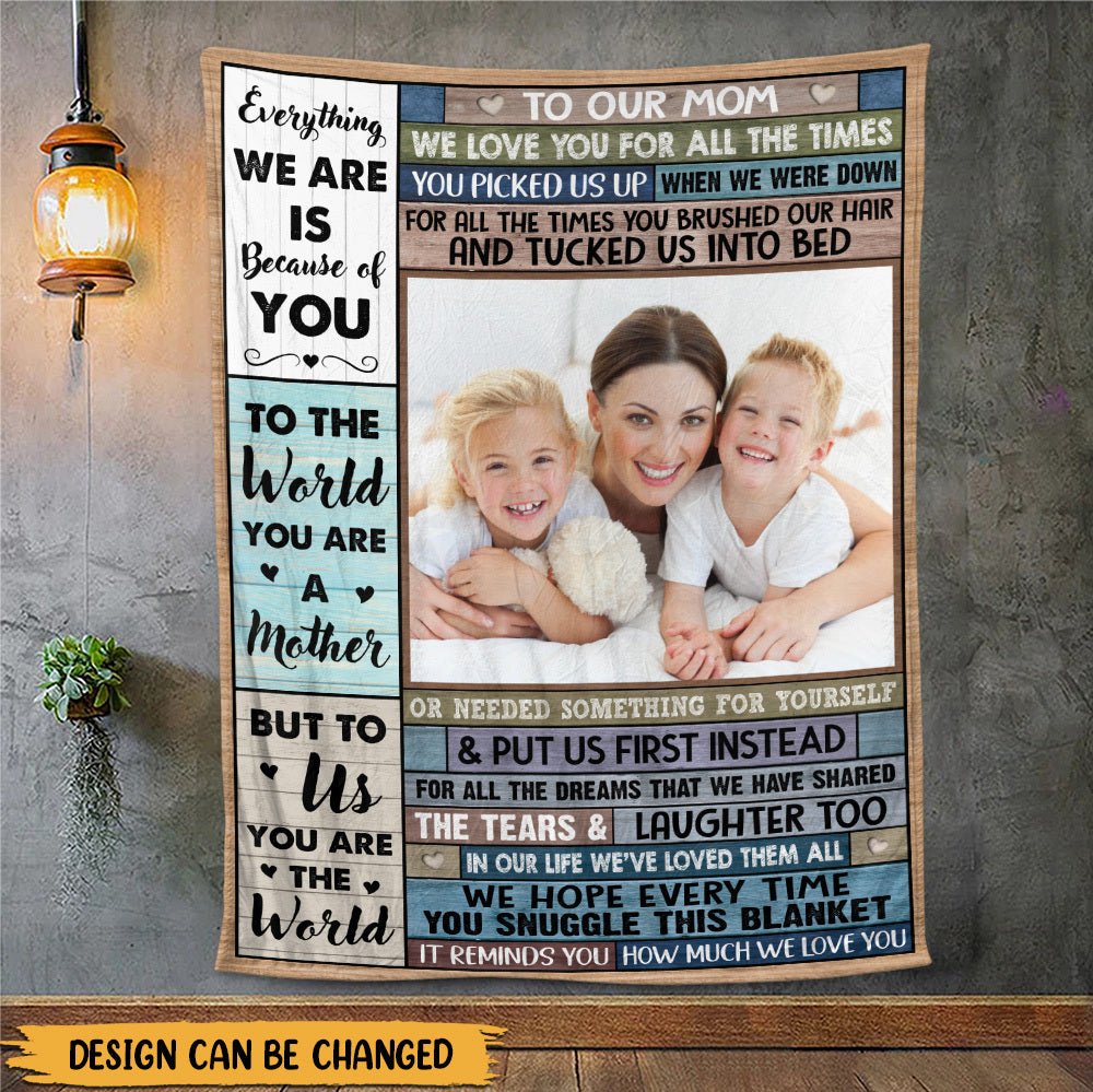 To My/Our Mom - Personalized Blanket - Best Gift For Mother, For Grandma - Giftago
