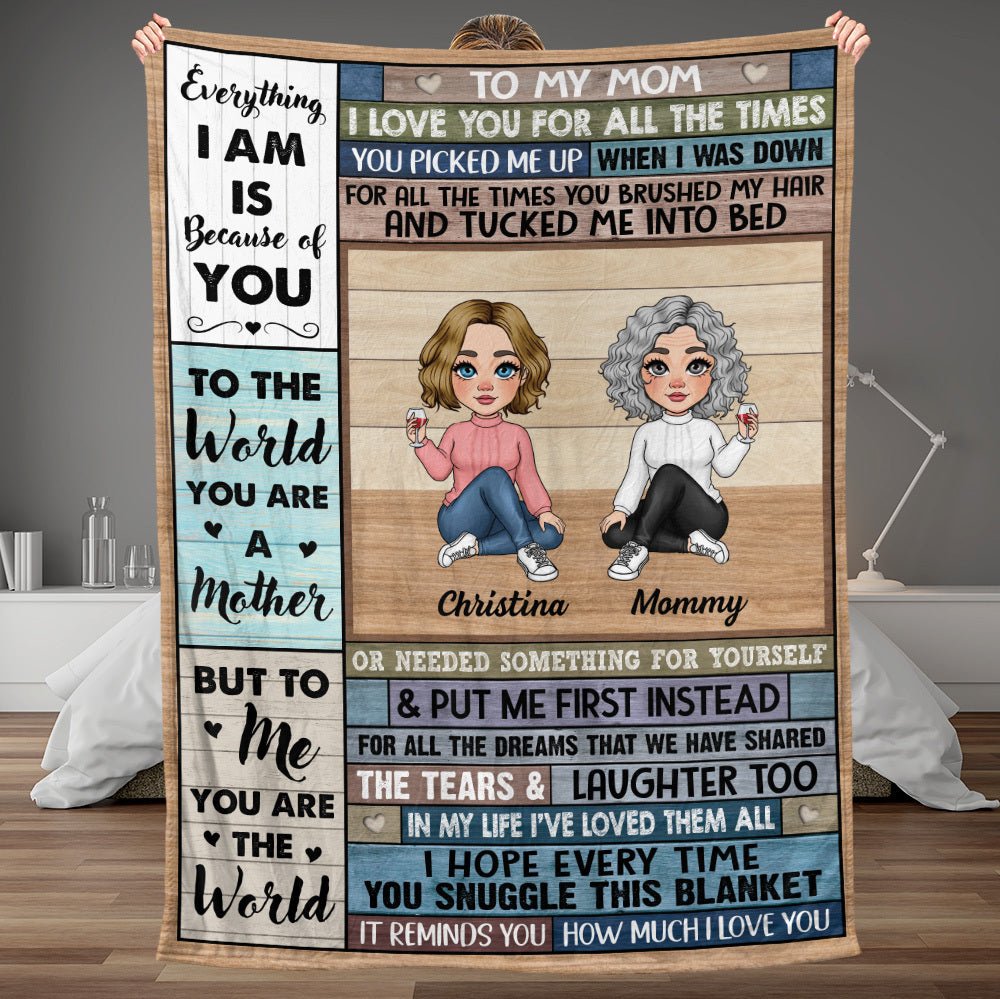 To My/Our Mom - Personalized Blanket - Best Gift For Mother, For Grandma - Giftago
