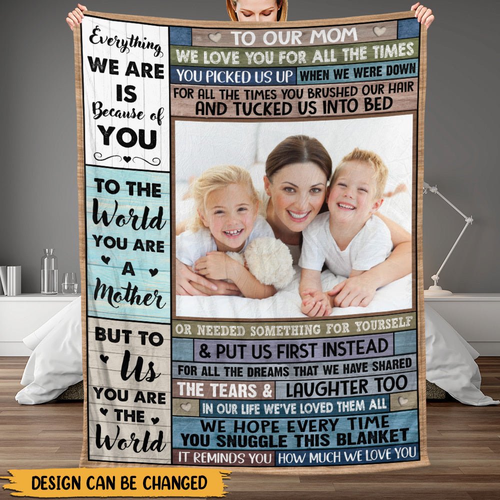To My/Our Mom - Personalized Blanket - Best Gift For Mother, For Grandma - Giftago