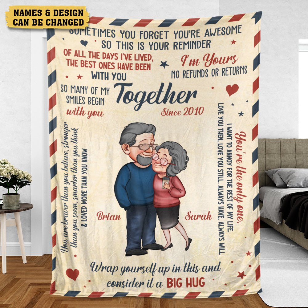 Together Since Blanket Letter - Personalized Blanket - Meaningful Gift For Valentine, For Couple - Giftago