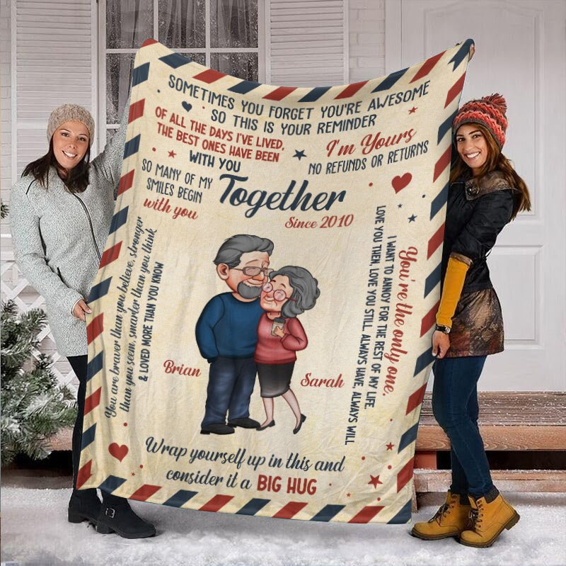 Together Since Blanket Letter - Personalized Blanket - Meaningful Gift For Valentine, For Couple - Giftago