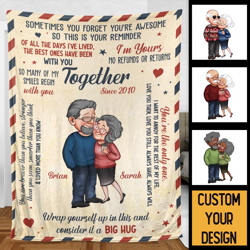 Together Since Blanket Letter - Personalized Blanket - Meaningful Gift For Valentine, For Couple - Giftago