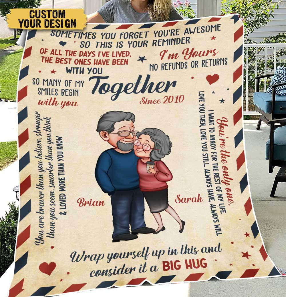 Together Since Blanket Letter - Personalized Blanket - Meaningful Gift For Valentine, For Couple - Giftago