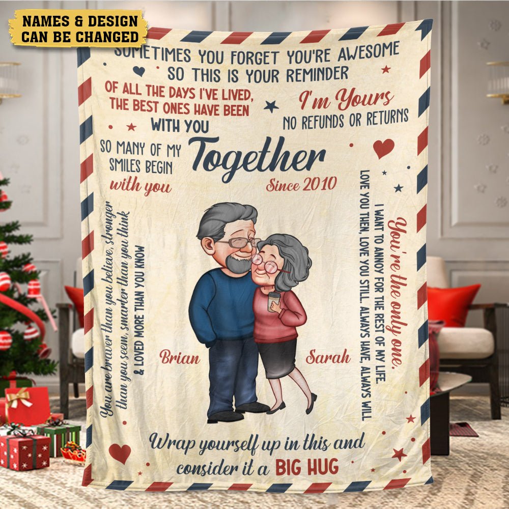 Together Since Blanket Letter - Personalized Blanket - Meaningful Gift For Valentine, For Couple - Giftago