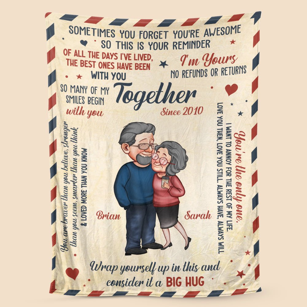 Together Since Blanket Letter - Personalized Blanket - Meaningful Gift For Valentine, For Couple - Giftago