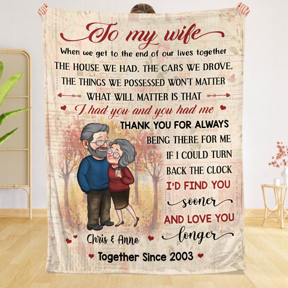 Together Since Old Couple - Personalized Blanket - Meaningful Gift For Christmas, For Couple - Giftago