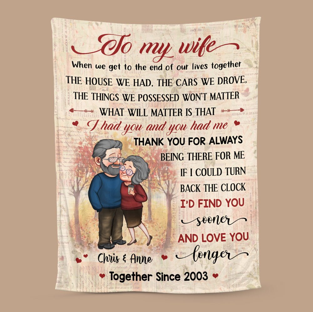 Together Since Old Couple - Personalized Blanket - Meaningful Gift For Christmas, For Couple - Giftago