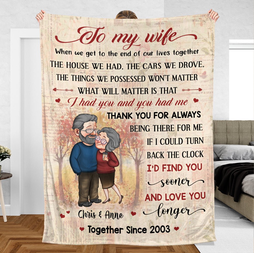 Together Since Old Couple - Personalized Blanket - Meaningful Gift For Christmas, For Couple - Giftago
