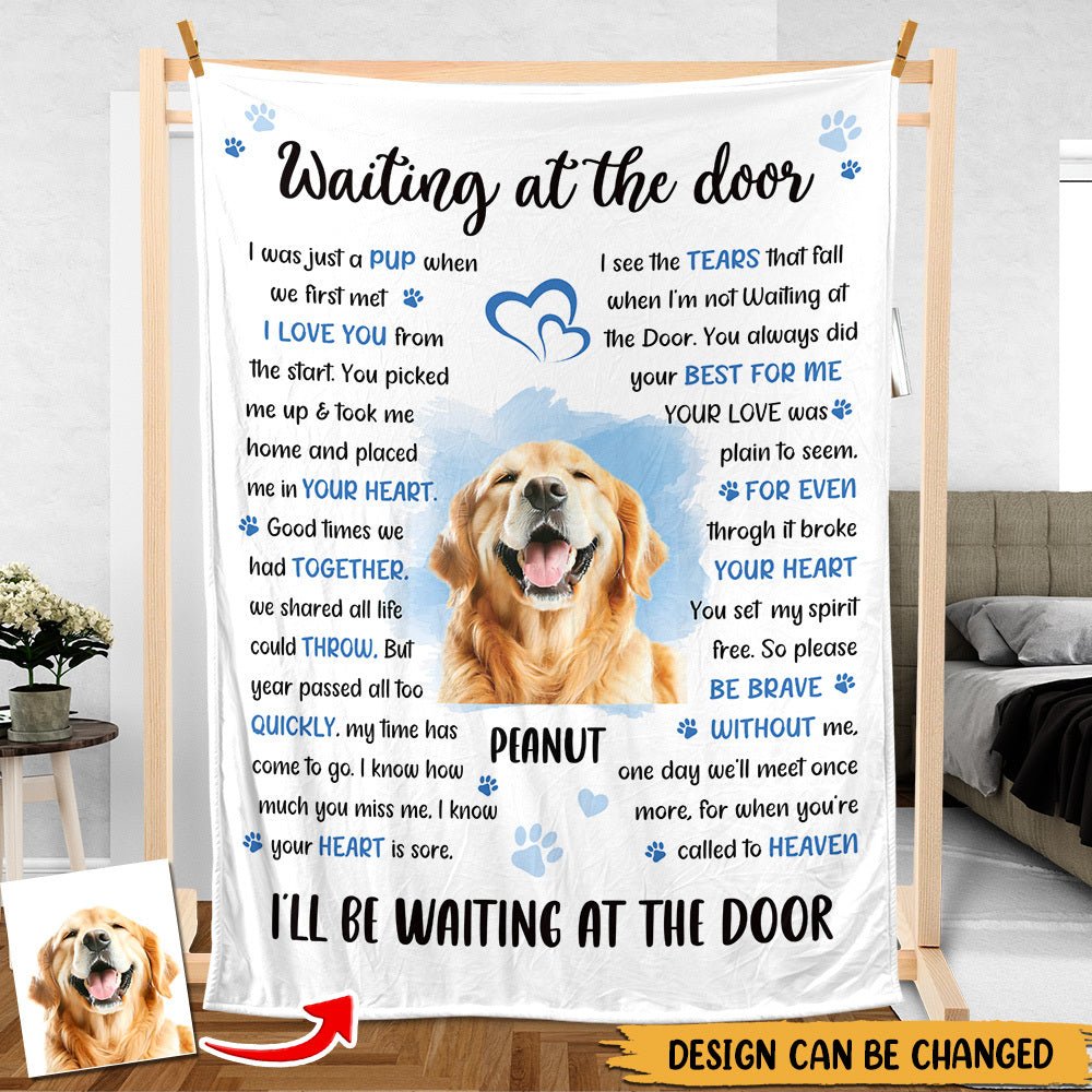 Waiting At The Door - Personalized Blanket - Best Gift For Pet Lovers - Giftago