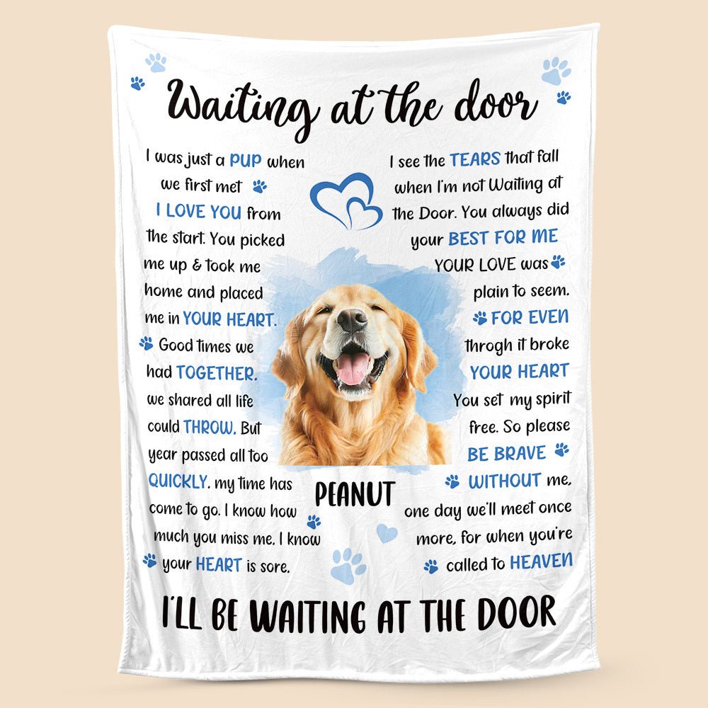Waiting At The Door - Personalized Blanket - Best Gift For Pet Lovers - Giftago