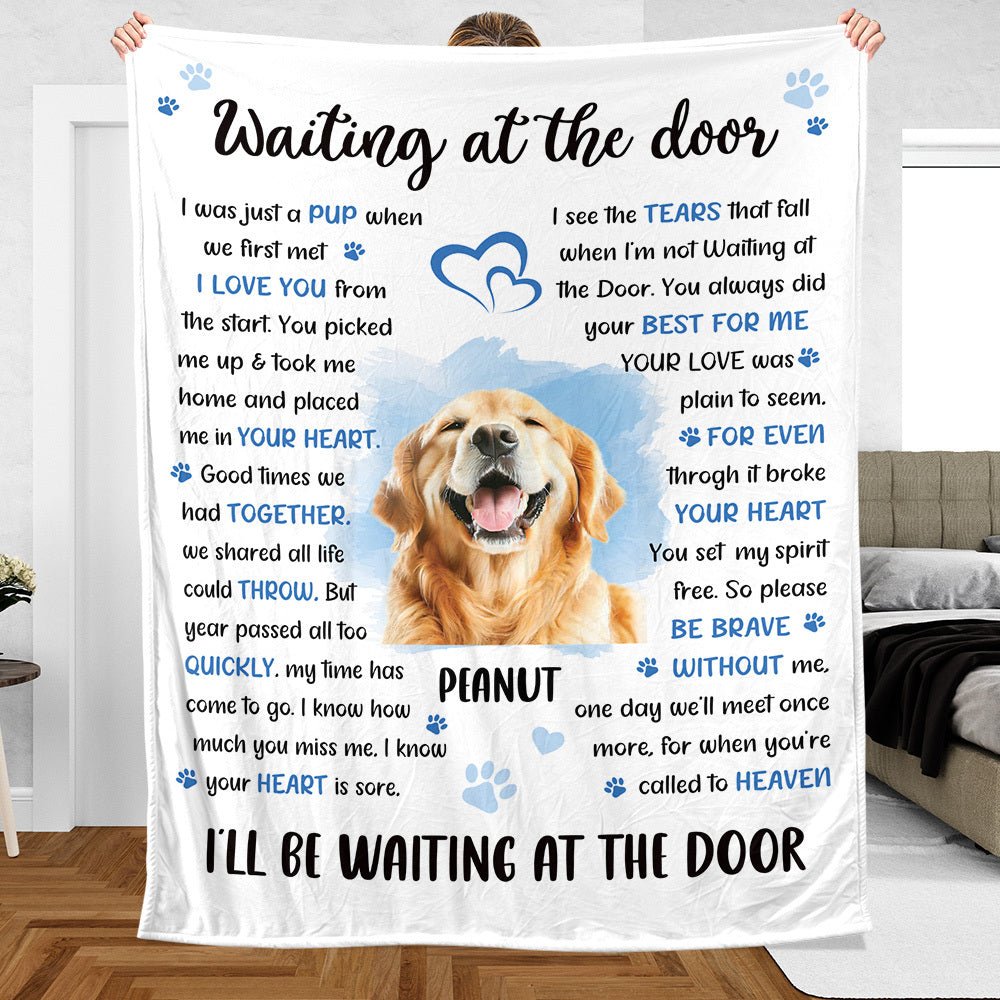 Waiting At The Door - Personalized Blanket - Best Gift For Pet Lovers - Giftago
