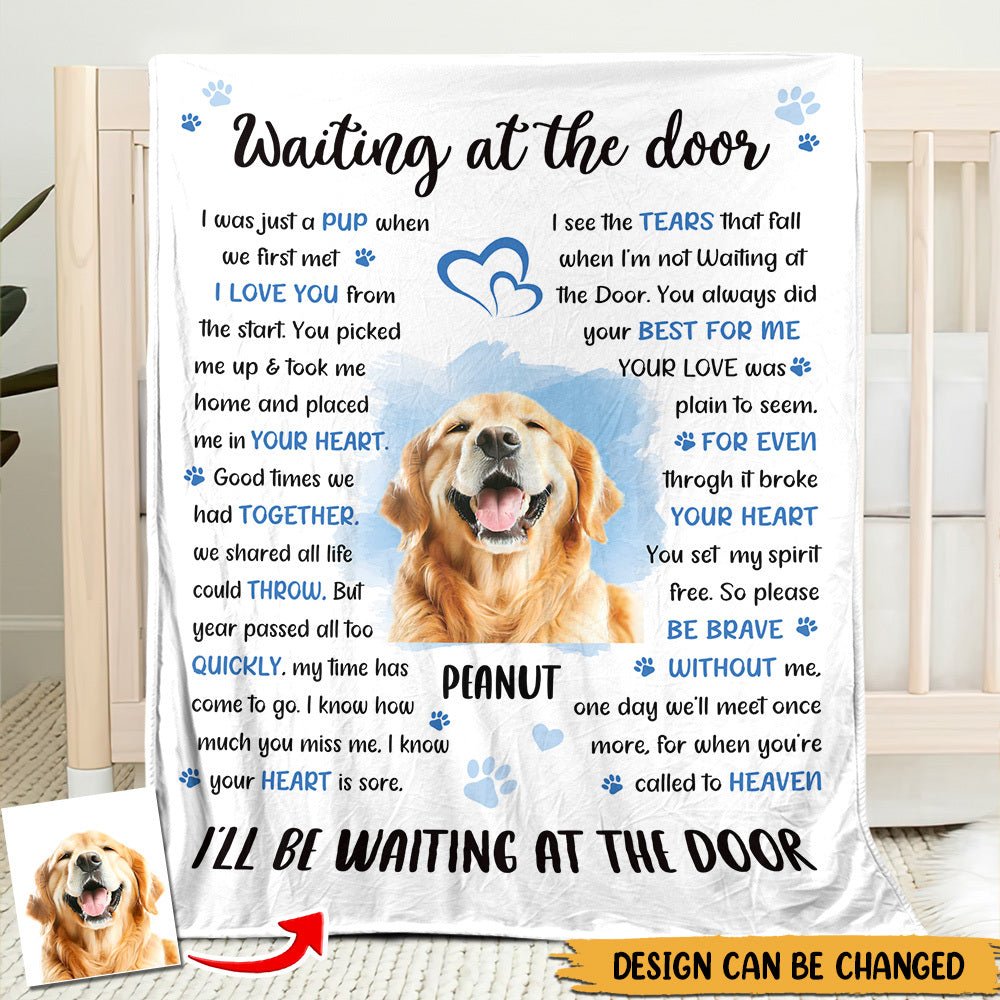 Waiting At The Door - Personalized Blanket - Best Gift For Pet Lovers - Giftago