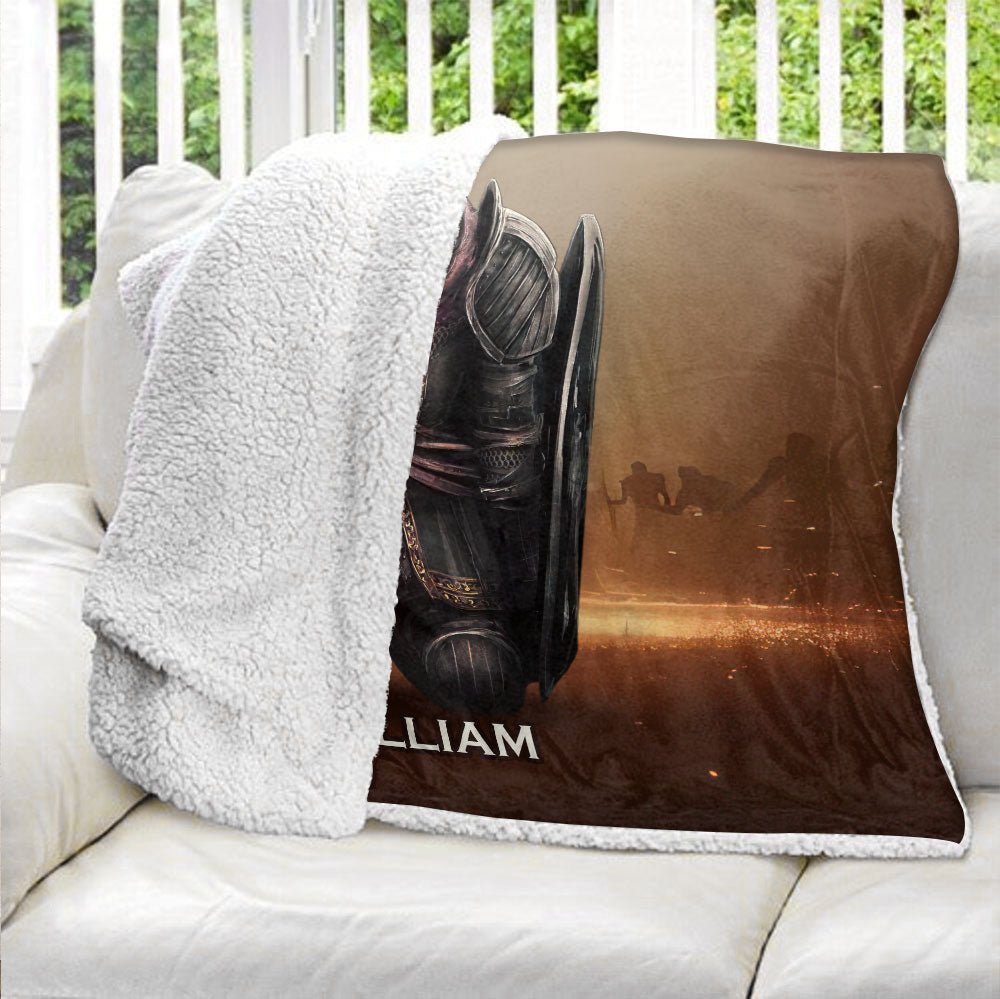 Warrior Put On The Full Armor Of God Blanket - Personalized Blanket
