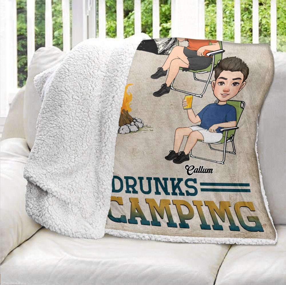 We Go Camping Blanket - Personalized Blanket - Giftago