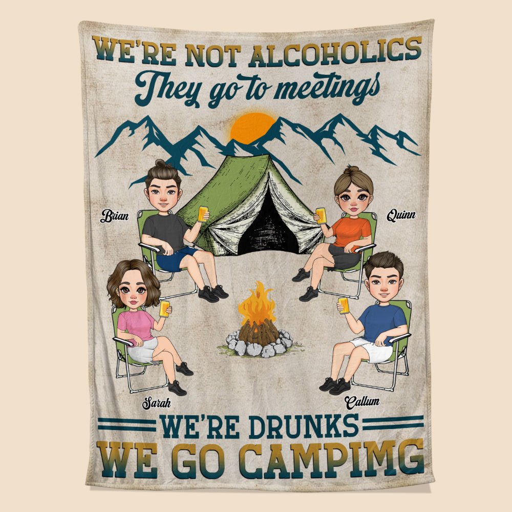 We Go Camping Blanket - Personalized Blanket - Giftago