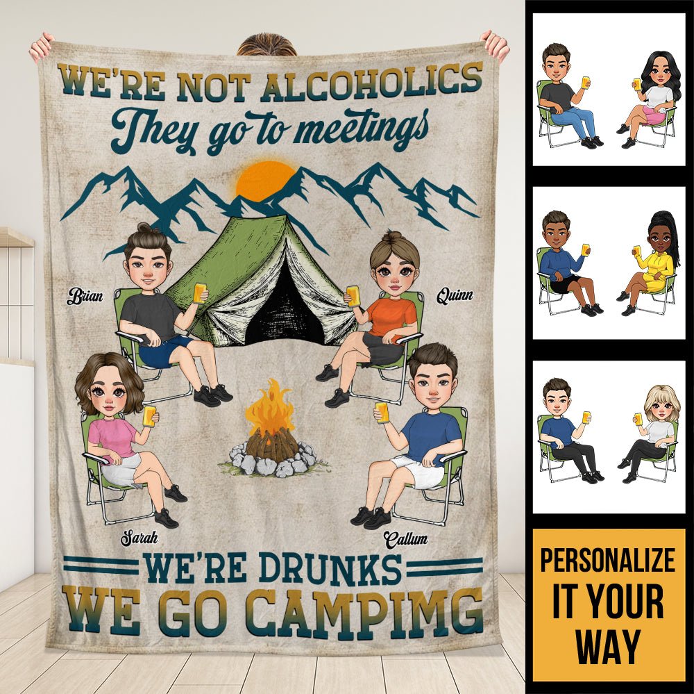We Go Camping Blanket - Personalized Blanket - Giftago