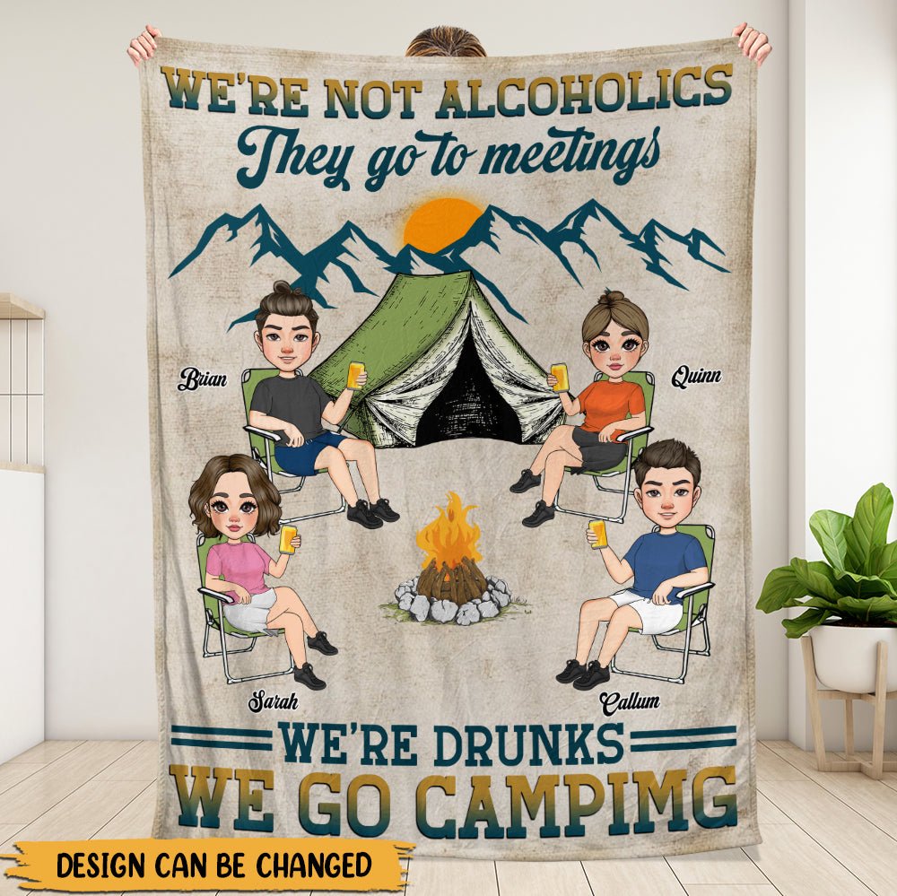We Go Camping Blanket - Personalized Blanket - Giftago