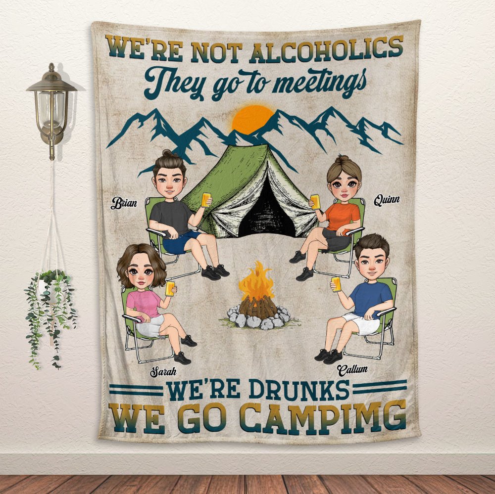 We Go Camping Blanket - Personalized Blanket - Giftago