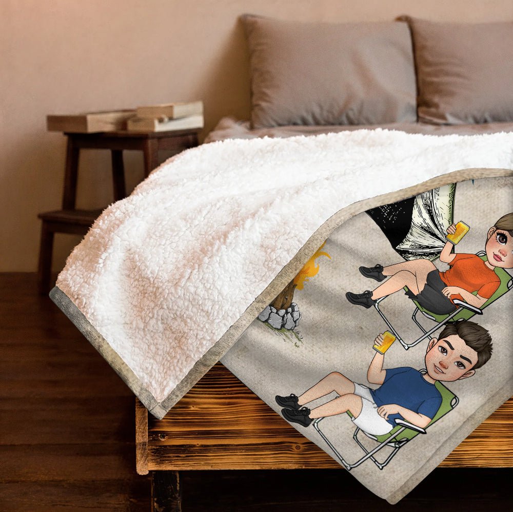 We Go Camping Blanket - Personalized Blanket - Giftago