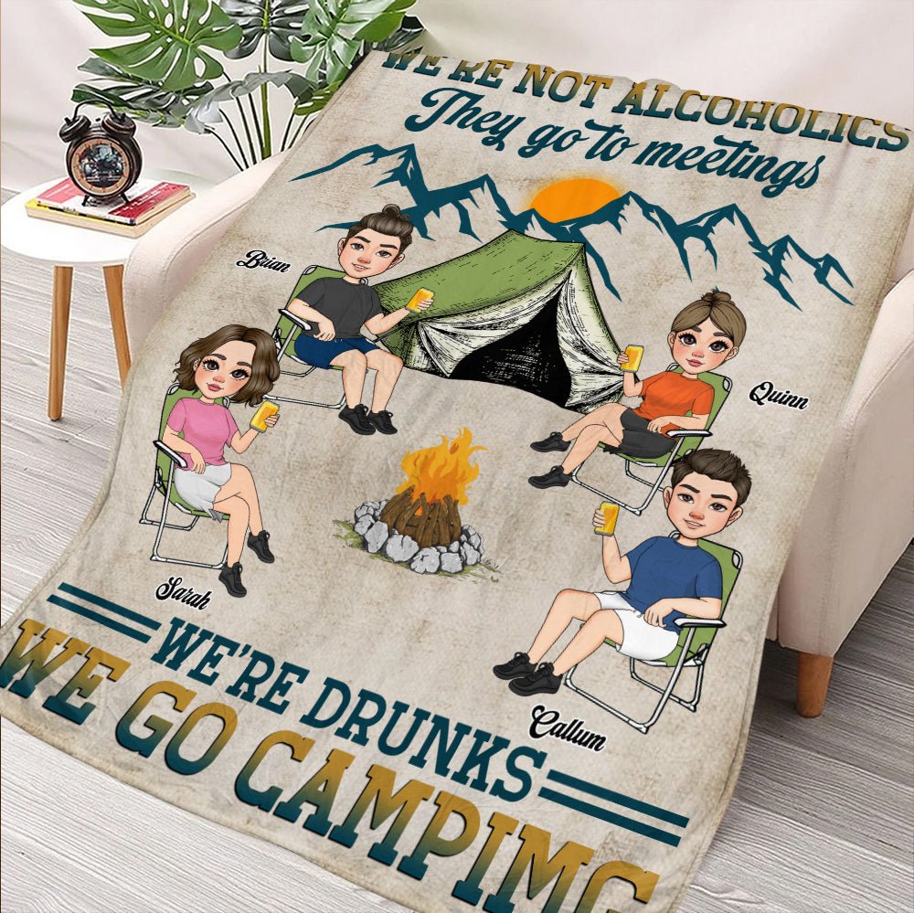We Go Camping Blanket - Personalized Blanket - Giftago