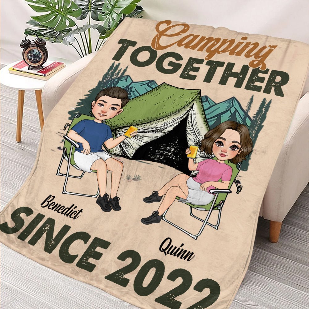 We Go Camping Together - Personalized Blanket - Giftago