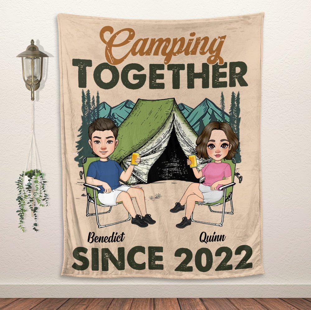 We Go Camping Together - Personalized Blanket - Giftago