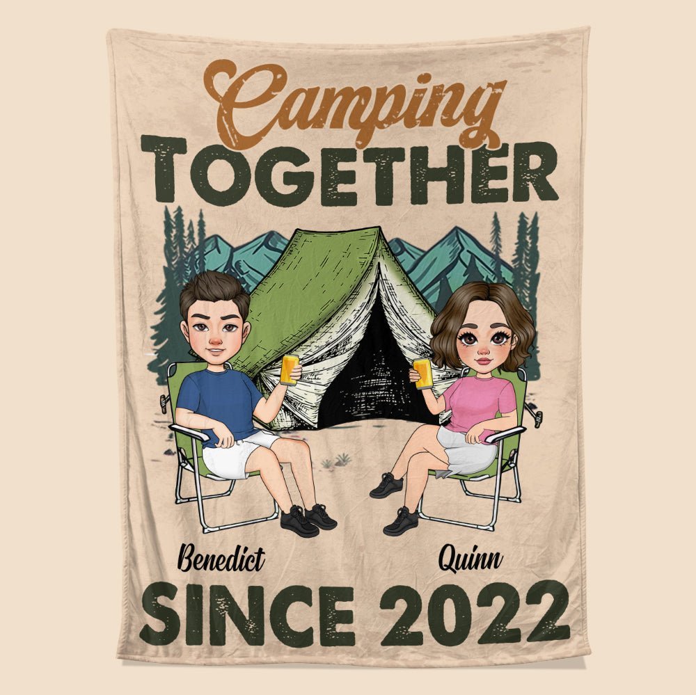 We Go Camping Together - Personalized Blanket - Giftago
