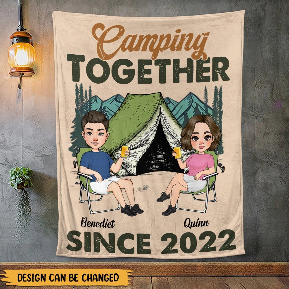 We Go Camping Together - Personalized Blanket - Giftago