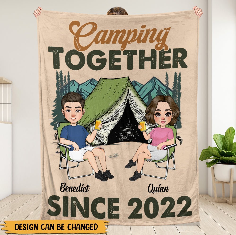 We Go Camping Together - Personalized Blanket - Giftago