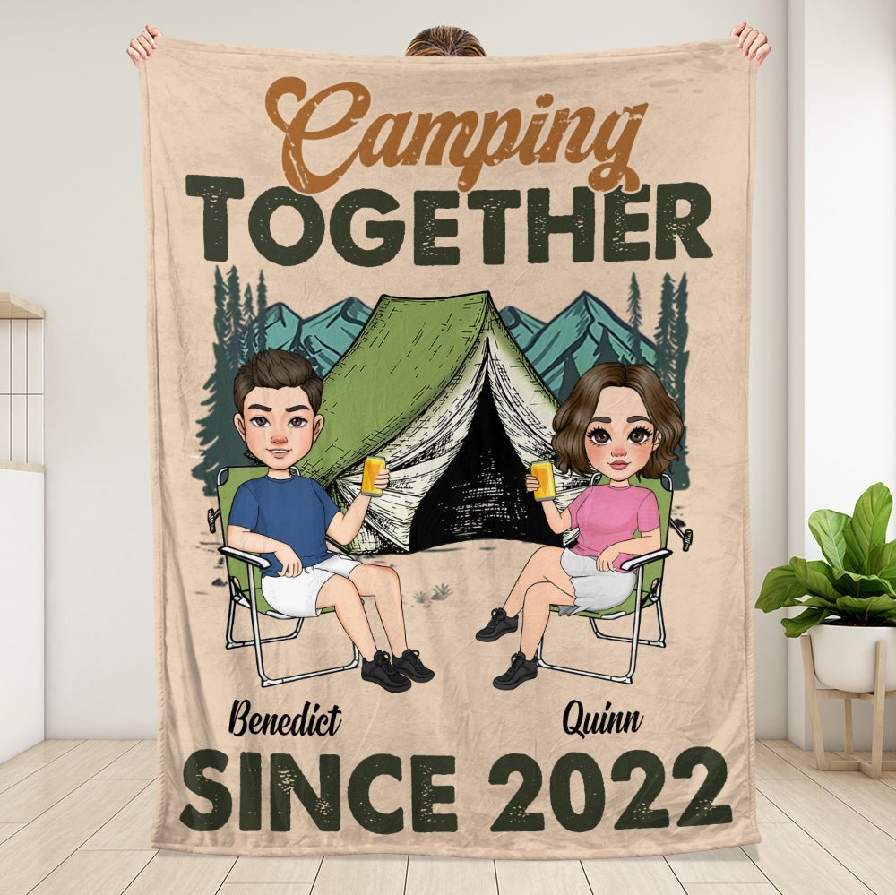 We Go Camping Together - Personalized Blanket - Giftago