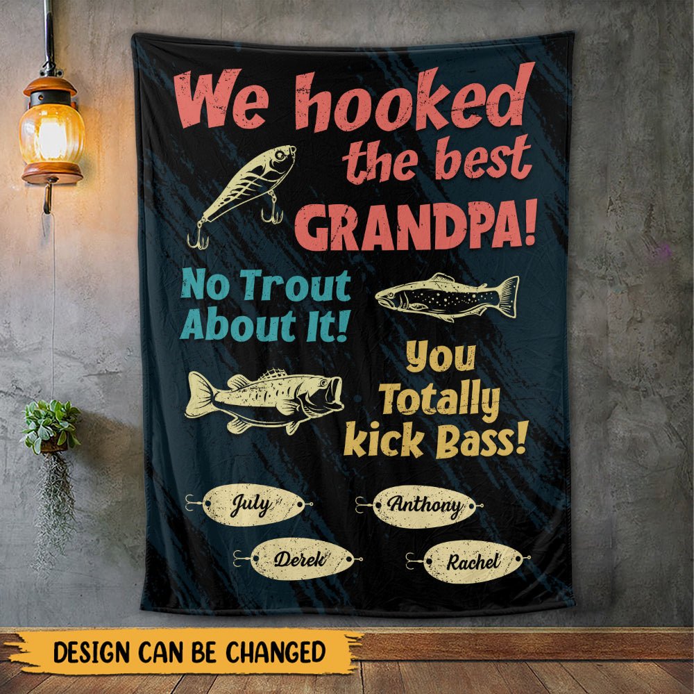 We Hooked The Best Dad Blanket - Personalized Blanket -  Best Gift For Father, Grandpa - Giftago