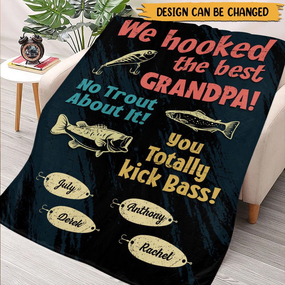 We Hooked The Best Dad Blanket - Personalized Blanket -  Best Gift For Father, Grandpa - Giftago