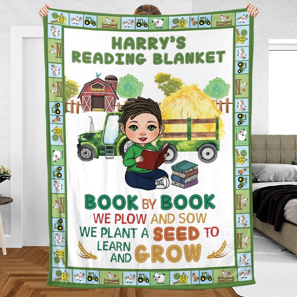 We Plant A Seed To Learn And Grow - Personalized Blanket - Thoughtful Gift For Birthday, Christmas - Giftago