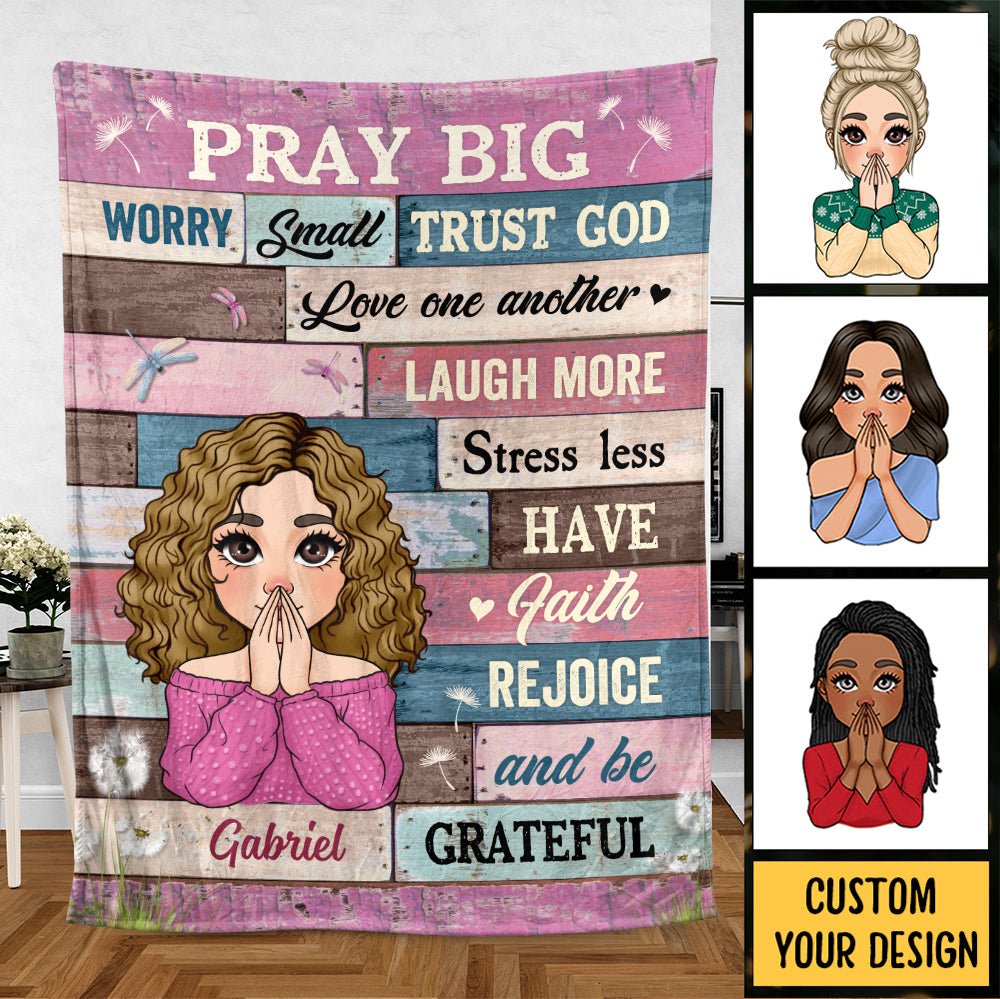 We Trust God - Personalized Blanket - Meaningful Gift For Christmas, For Birthday - Giftago
