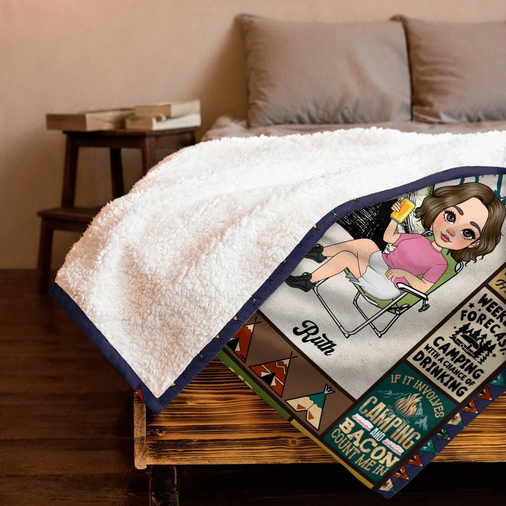 Welcome To Our Campfire Blanket - Personalized Blanket - Giftago