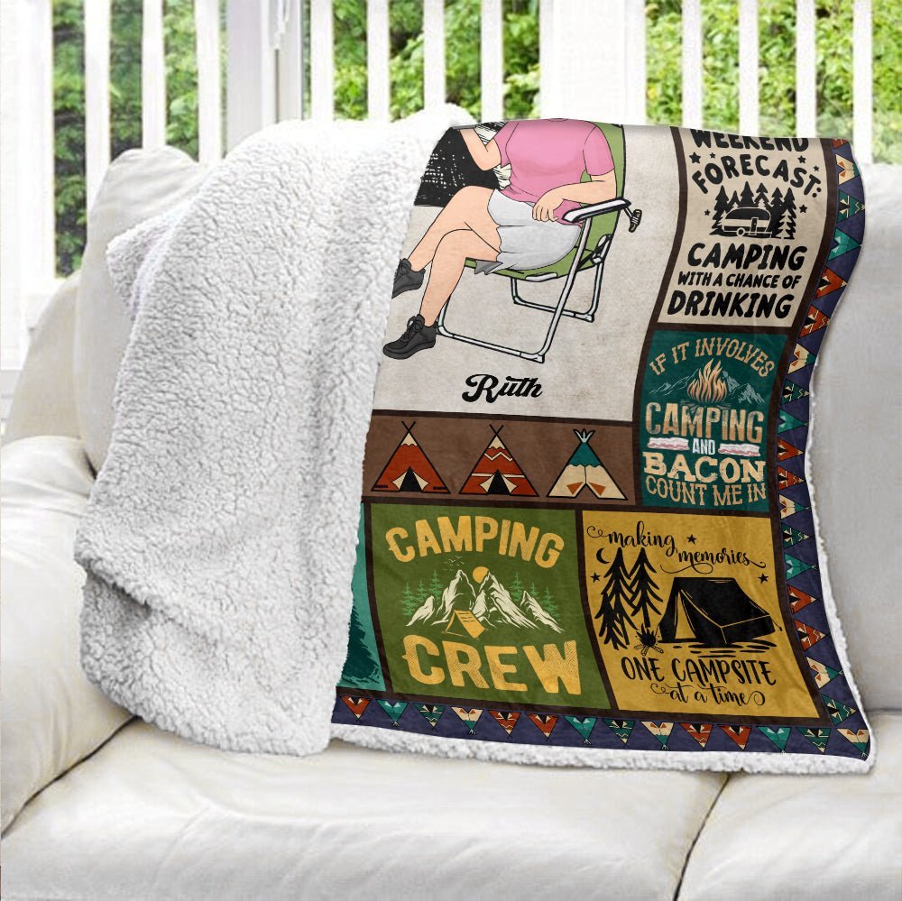 Welcome To Our Campfire Blanket - Personalized Blanket - Giftago