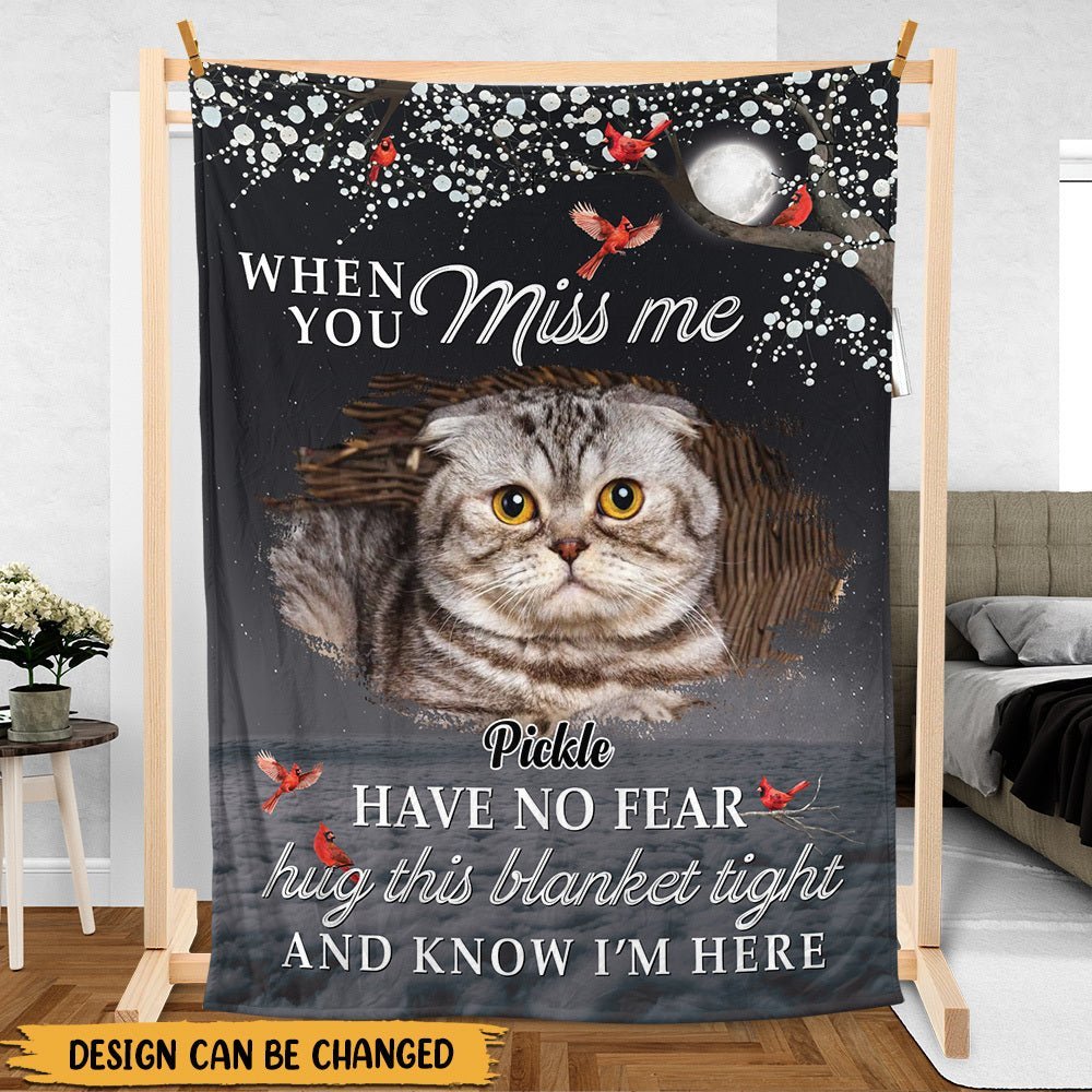 When You Miss Me - Personalized Blanket - Best Gift For Pet Lovers - Giftago