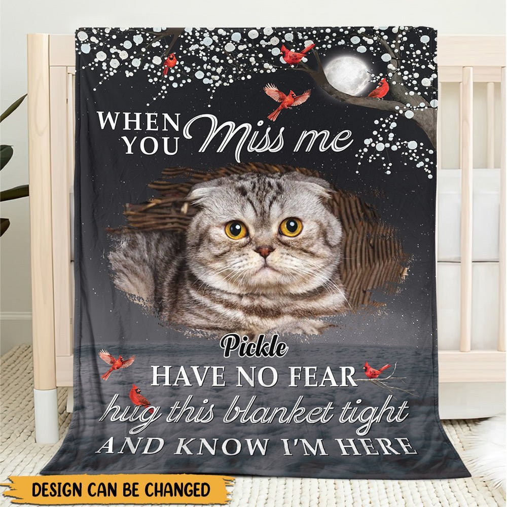 When You Miss Me - Personalized Blanket - Best Gift For Pet Lovers - Giftago