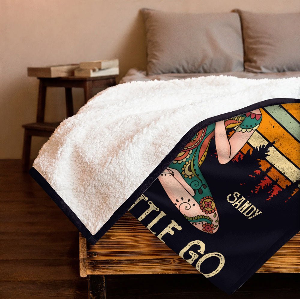Yoga I'm Mostly Peace Love and Light Blanket - Personalized Blanket