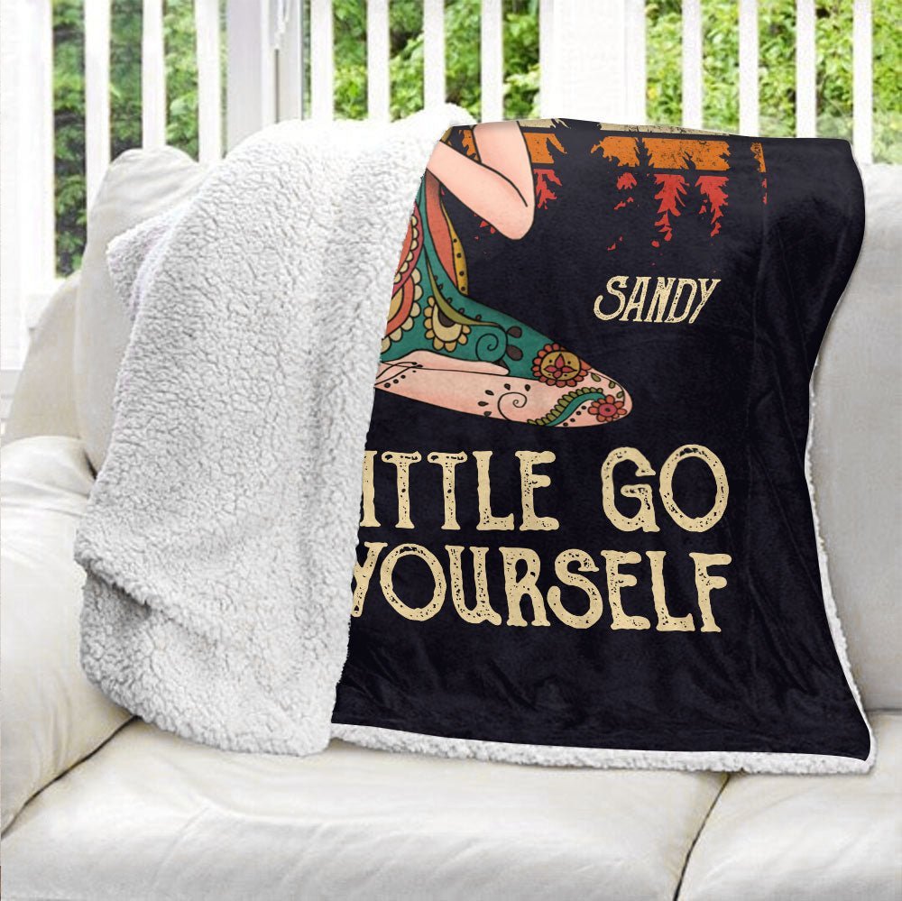 Yoga I'm Mostly Peace Love and Light Blanket - Personalized Blanket