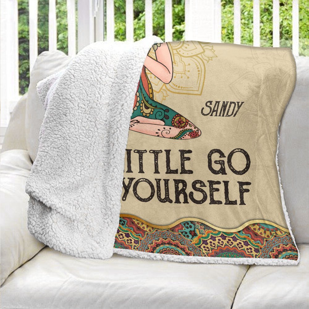 Yoga I'm Mostly Peace Love Blanket - Personalized Blanket