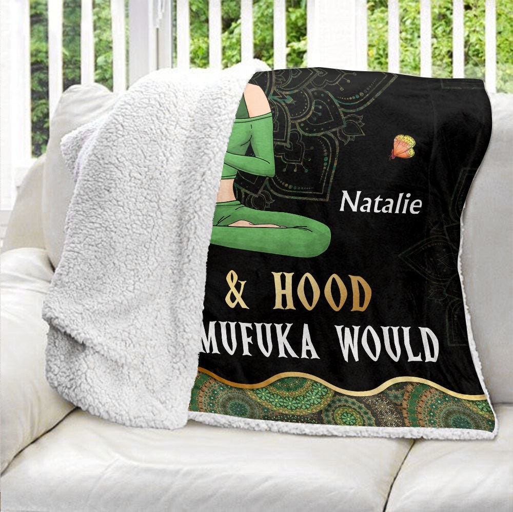 Yoga I'm Not Sugar And Spice - Personalized Blanket