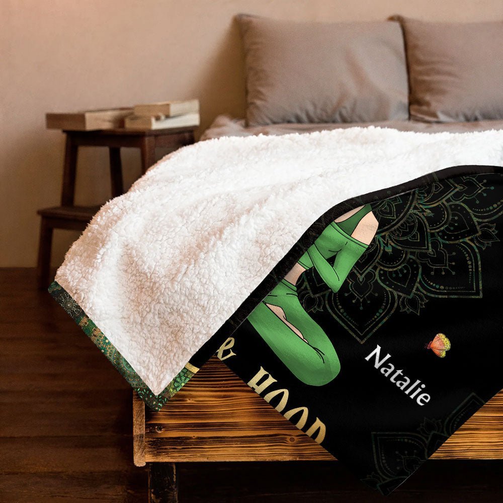 Yoga I'm Not Sugar And Spice - Personalized Blanket