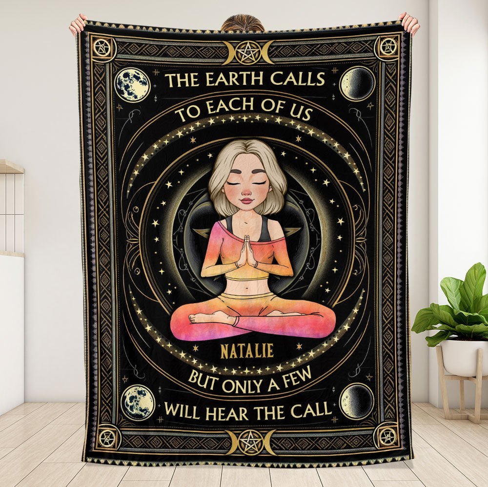 Yoga The Earth Calls Blanket - Personalized Blanket