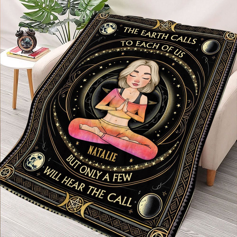 Yoga The Earth Calls Blanket - Personalized Blanket