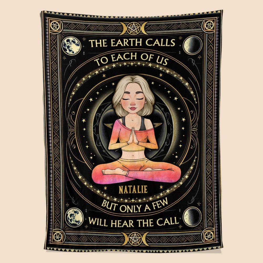 Yoga The Earth Calls Blanket - Personalized Blanket