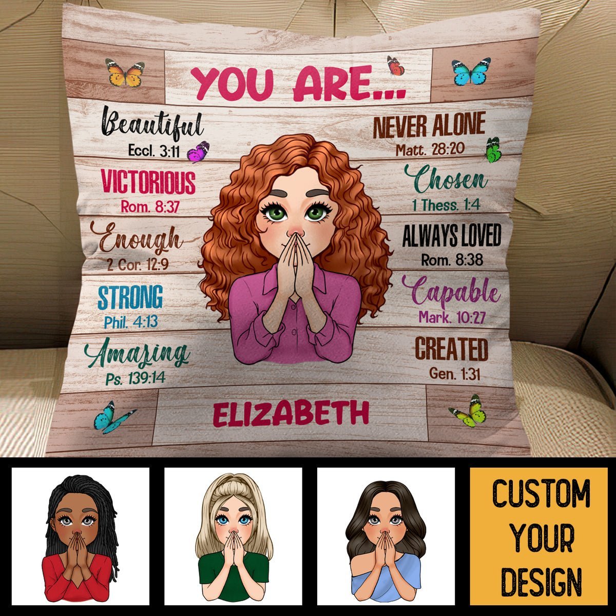 You Are Beautiful - Personalized Pillow - Best Gift For Mother, Daughter, Sister, Friend, Wife - Giftago