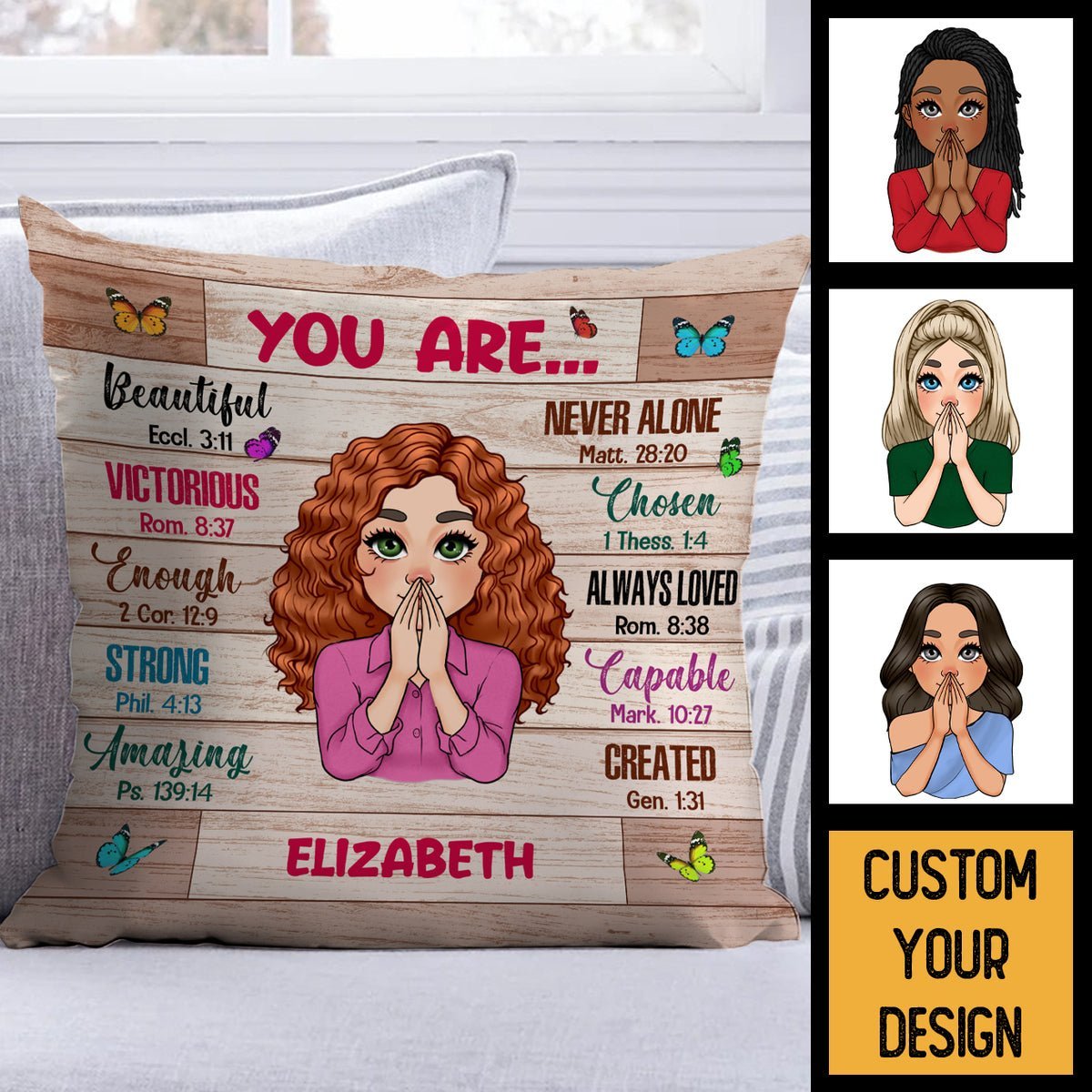 You Are Beautiful - Personalized Pillow - Best Gift For Mother, Daughter, Sister, Friend, Wife - Giftago